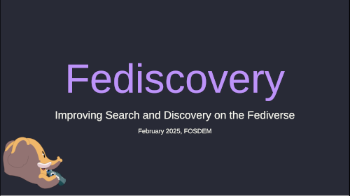 FOSDEM Fediscovery Title Slide
